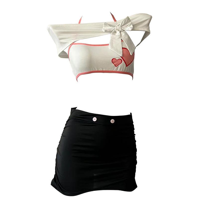 Sexy lingerie abstinence secretary chest secretary tight hip skirt bare back free uniform suit