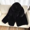 Autumn and Winter New Men's Imitation Fox Fur Hooded Jacket Fashion Temperament Casual Fur Coat Thickened Top