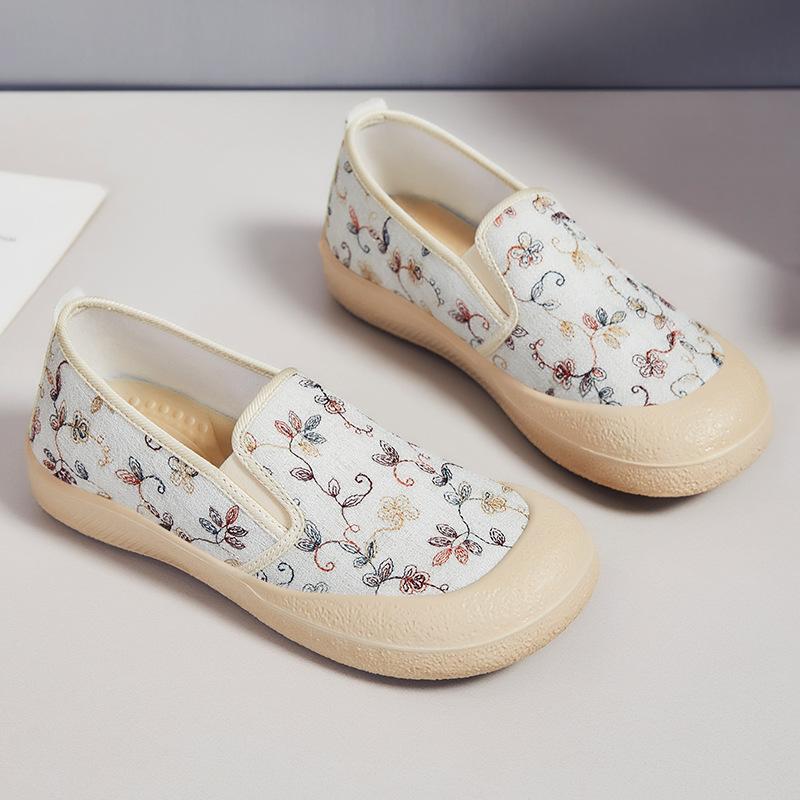 Damenschuhe Freizeitschuhe Sommer neu flacher Mund flache Schuhe ein Pedal Mutterschuhe weiche Sohle runder Kopf keine müden Füße bequeme Schuhe