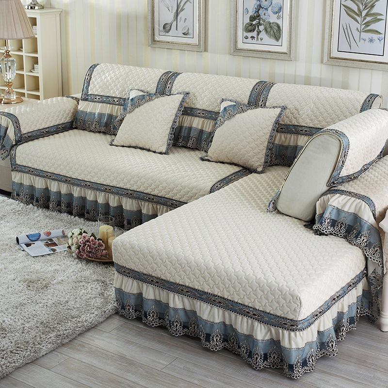 

Подушка для дивана из хлопкового льна в европейском стиле, четырехсезонная, акционная цена, благородный консорт, Г-образный чехол для дивана, современное нескользящее полотенце для дивана, украшение для дома 70*70cm