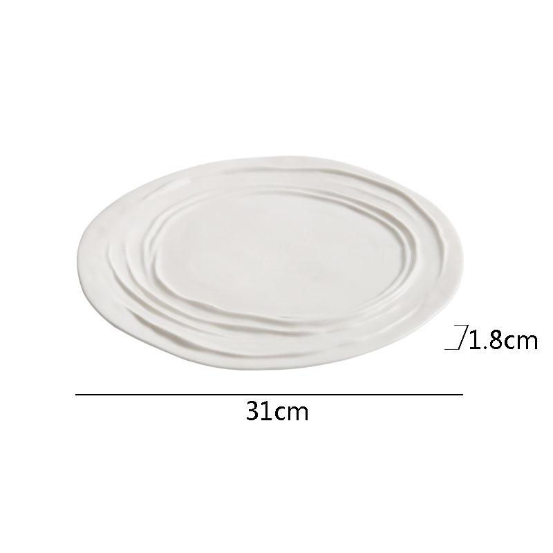 Kreativní nepravidelná textura keramický plochý talíř steakový talíř talíř na těstoviny dezertní talíř speciální nádobí pro molekulární kuchyni