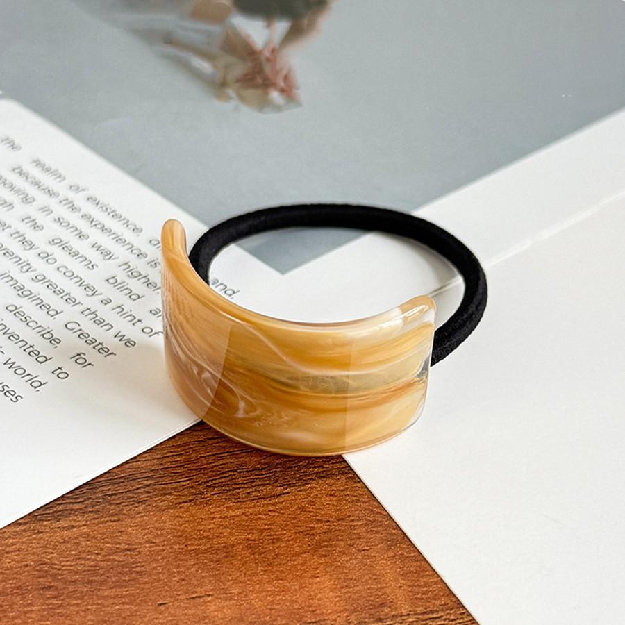 Korean High-end Textured Acrylic Hair Ring for Women's Retro High Elastic Rubber Band Ponytail Hair Rope Hair Accessories