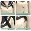 Sailor Authentic High School Two Long Sleeves and Short Sailor Bow JK School Pleated Bow Class Kansai School British High School Junior High School