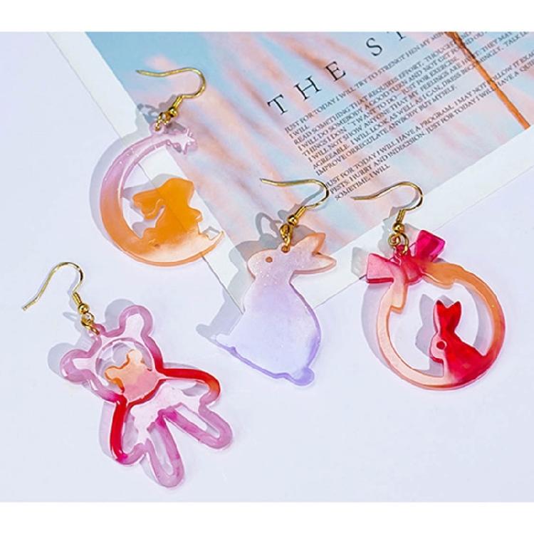 Cat Resin Silicone Molds Animal Epoxy Casting Mold Jewelry Making Keychain Molds