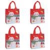 Vesker Gjenbrukbare julenissen Snowman Patterns Tote Bags for festlig festdekorasjon