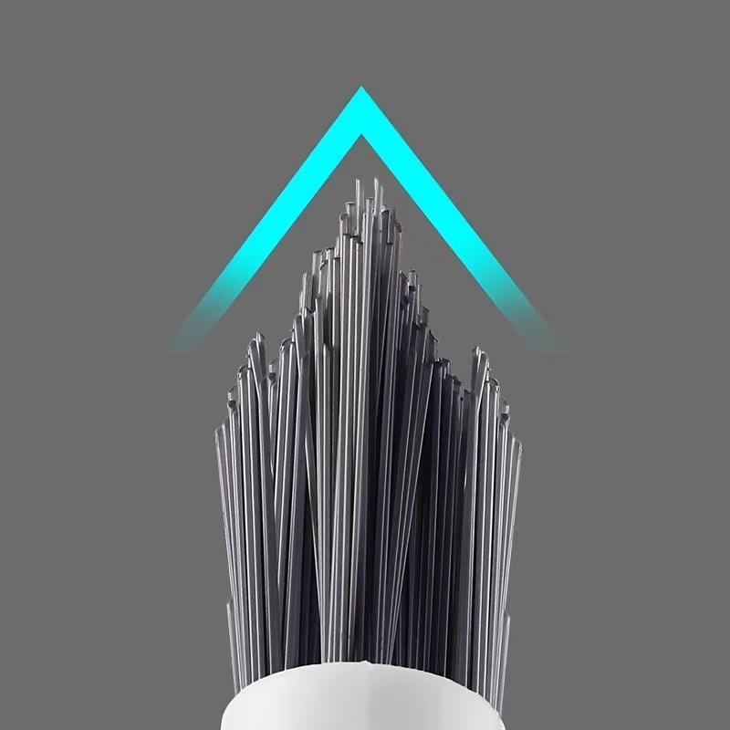 Long Handle Rotating Scrub Brush, Hard Bristle Bathroom Floor Brush for Tub and Tile Cleaning, Without Dead Ends