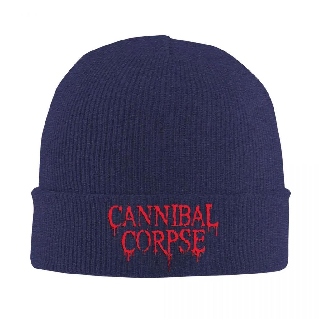 Cannibal-Corpse-Symbol Beanie Hats Death Metal Band Knitted Hat Kpop Warm Soft Unisex Caps Autumn Winter Retro Bonnet Hats