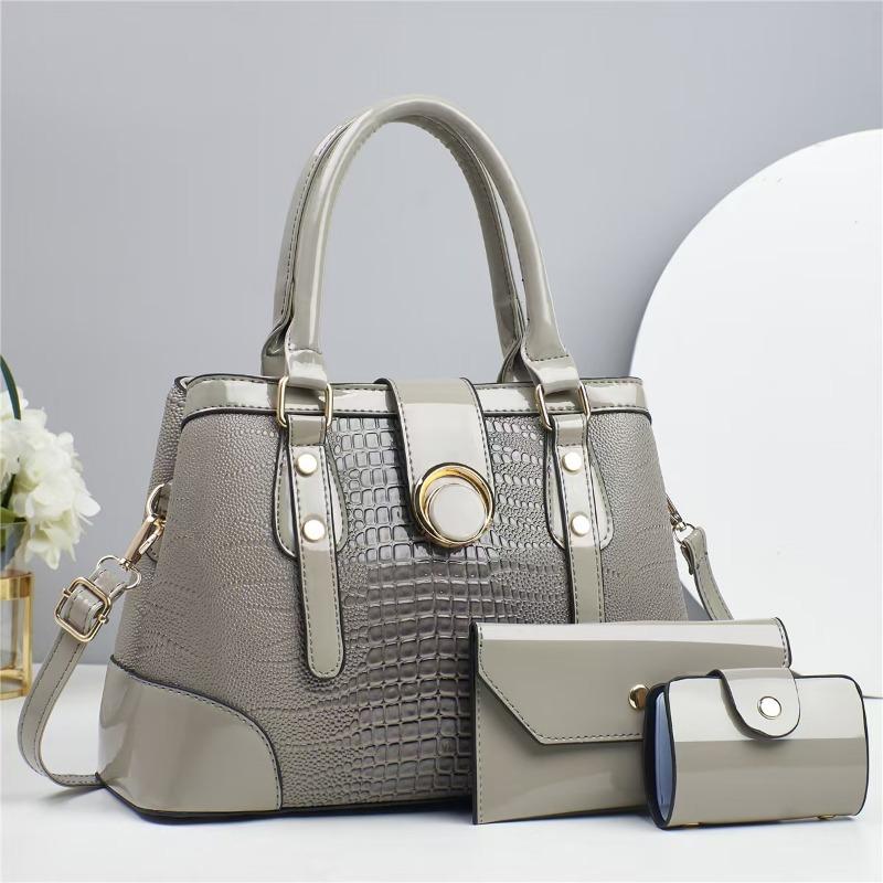 Luxury 3piece Set Women Brand Purses and Handbags Faionable Shoulder Crossbody Bag Large Capacity Designer Commuting Tote Bag
