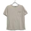 A.P.C. 25082-1-92707 Beige Embroidered Pocket T-Shirt Tops L beigeUsed