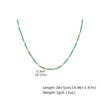 Boho Colorful Rice Beads Choker Necklace for Women, Stainless Steel Clavicle Chain Imitation Pearl Charm Handmade Jewelry