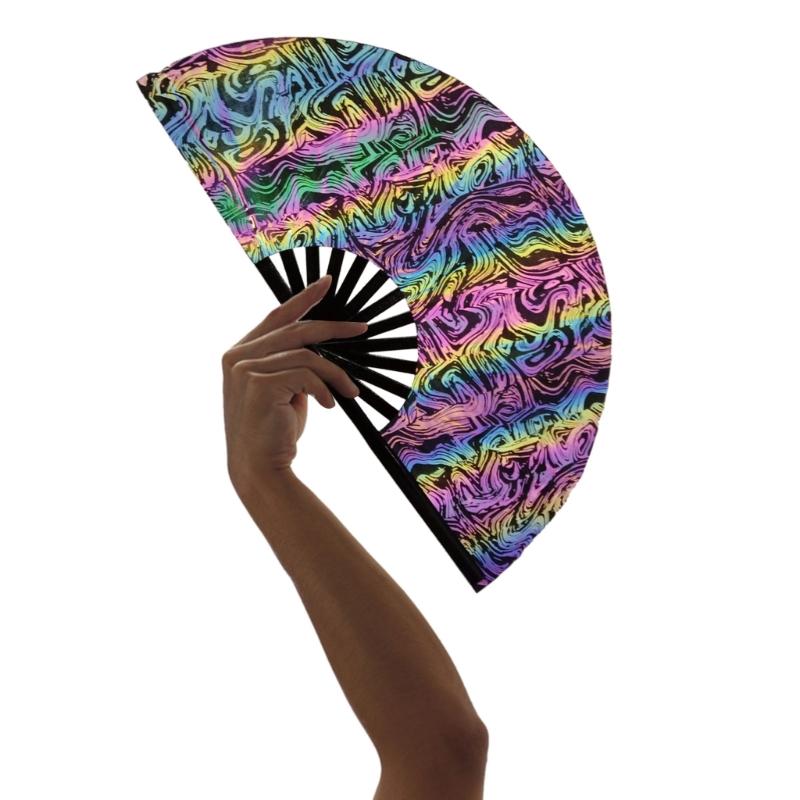 Vibrant Chinese Decorative Glowing Hand Fan Perfect for Home Decorations