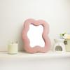 Soft Squiggly Mirror – Square Pebble – Rose Blush (22.5x27x2.3cm)