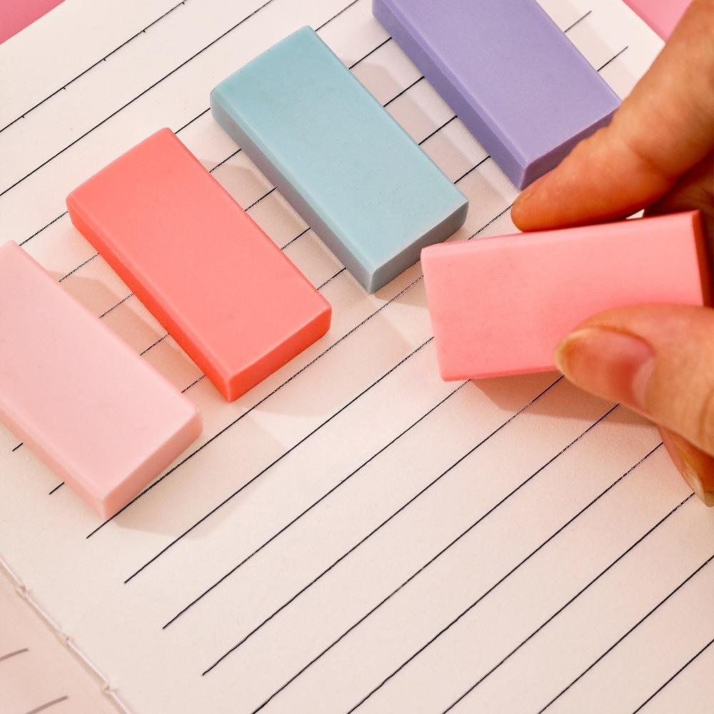 Gradient Color Eraser Set for Students, High Appearance Level, Clean Erasing, Less Dust, Pencil Eraser, 4B Eraser. stationery