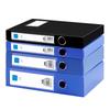 Trust 3 Pack Thickened Foldable Pp File Storage Boxes 25 35 55 75Mm Thickness Black Blue Office Document Contract Organizer
