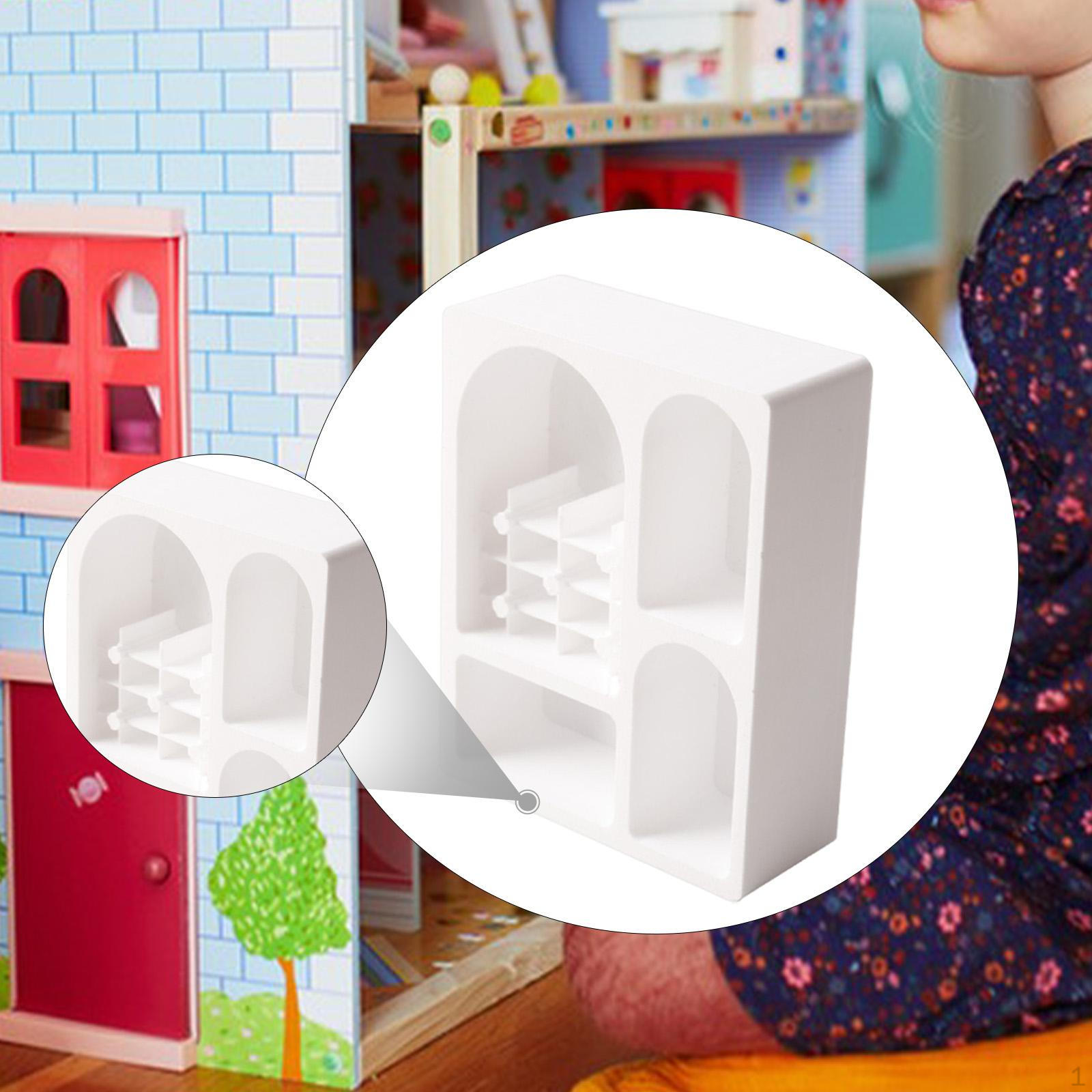 

1:12 Dollhouse Miniature Wardrobe Bookcase Organizer Cabinet for Diorama Scene Accessories No feet белый
