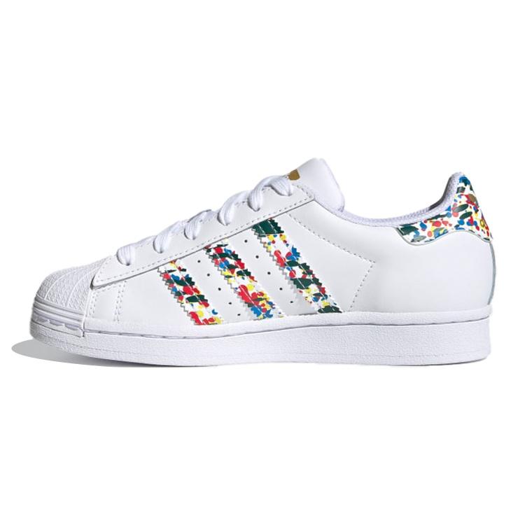 (GS) adidas Originals Superstar Shoes  White Multi-Color  Kids  FY9828 EU 36⅔