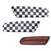 Black Checkerboard Style Side Marker Lamp Scuttle ert For MINI F55 F56 F57