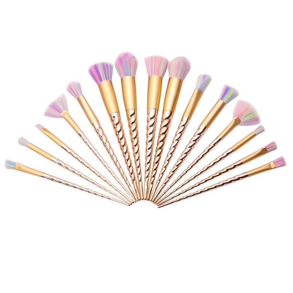 10pcs Female Unicorn Makeup Brushes Set Thread Contour Eyeshadow Brush Powder