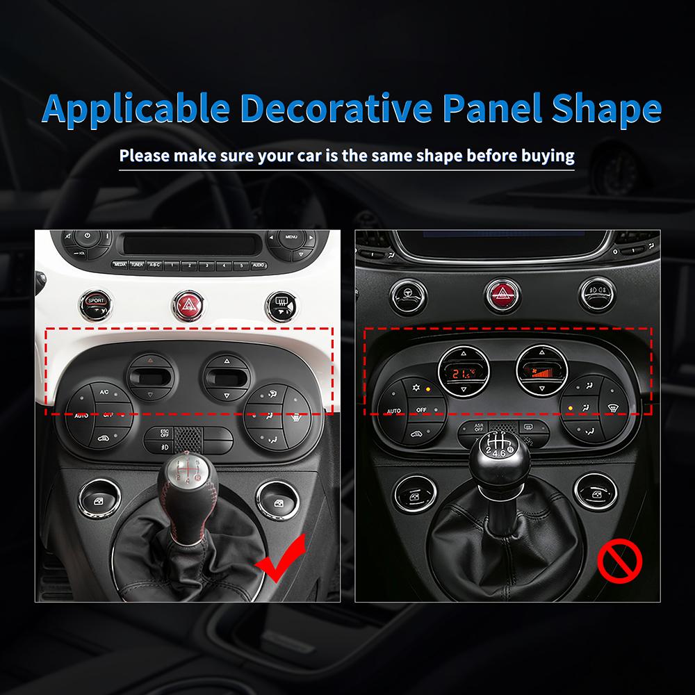 Real Hard Dry Carbon Fiber For Abarth 595 695 595C 695C 2012-2025 2025 2025 2025 Fiat 500 500C 2008-2025 AC Digital Climate