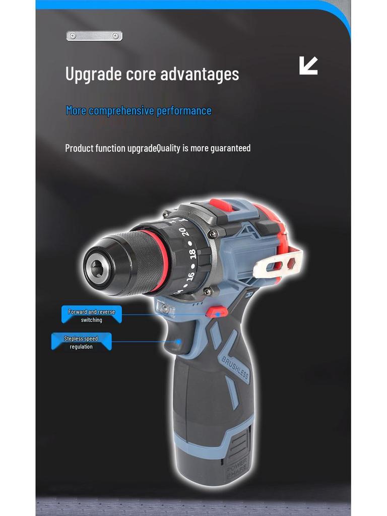 Industrial Brushless High-Power Cordless Handheld Lithium Drill