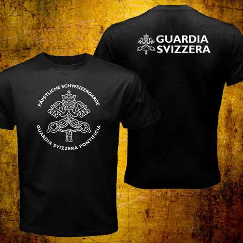 2019 100% Baumwolle Selten Vatikan Guardia Svizzera Schweizergarde Römisch-Katholisch Papst Sicherheit T-Shirt