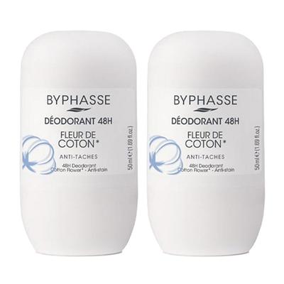 Bypasse Deodorant 48H Flooded Cotton, 2 Units, 50ml