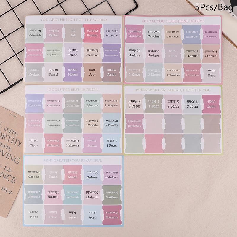 Mr. Pen- Bible Tabs 5 Tabs Boho Theme Laminated Bible Tabs For Women And Men Bible Tabs For Study Bible Bible Index Tabs