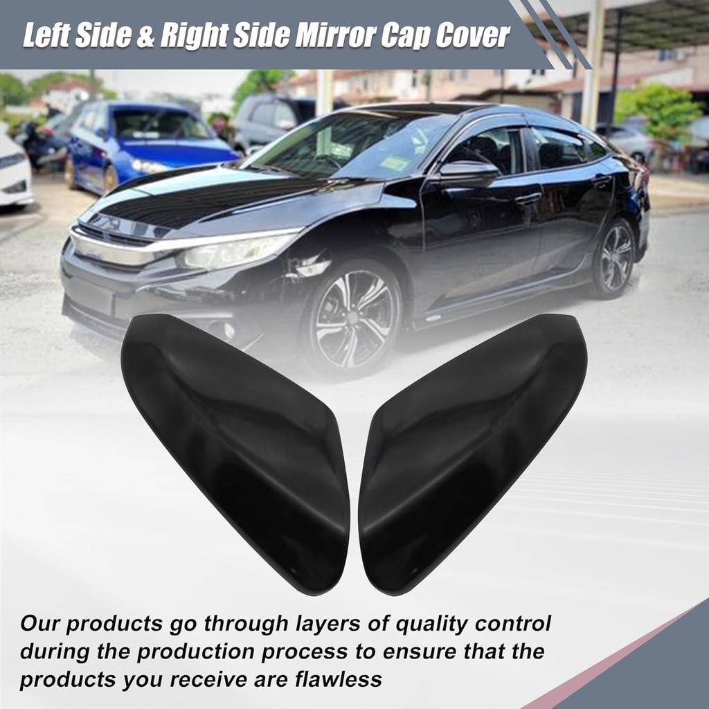 Priprilod Mirror Cap Cover Glossy Black Compatible With Honda Civic 2016-2021 Left Driver & Right Passenger Side # 76251TBAA21ZG 76201TBAA11ZF