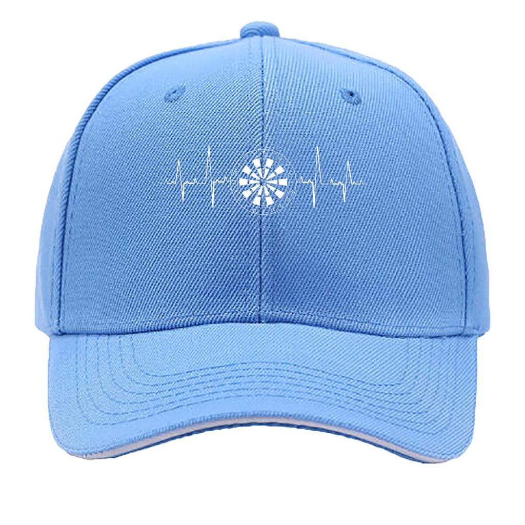 Dartboard Darts Player Heartbeat Cool Sandwich Baseball Cap Sun Cap Outdoor Workouts Hat
