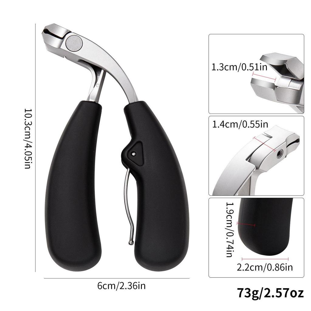 Large Opening Ingrown Nail Clipper with ABS Handle for Thick Nails