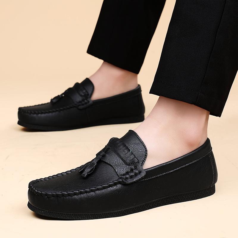 Slip On Flat Casual Men's Leather Shoes Comfortable Classic Business Style Office and Work Daily Lightweight Loafers 38-44