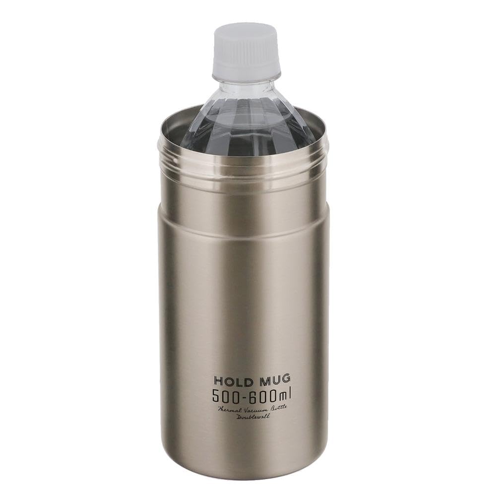 Bestco PET-Flasche PET-Flasche Edelstahl hält Flaschen kalt und für Halter, Kühler, Stahl, warm, 500-600ml, NQ-0341