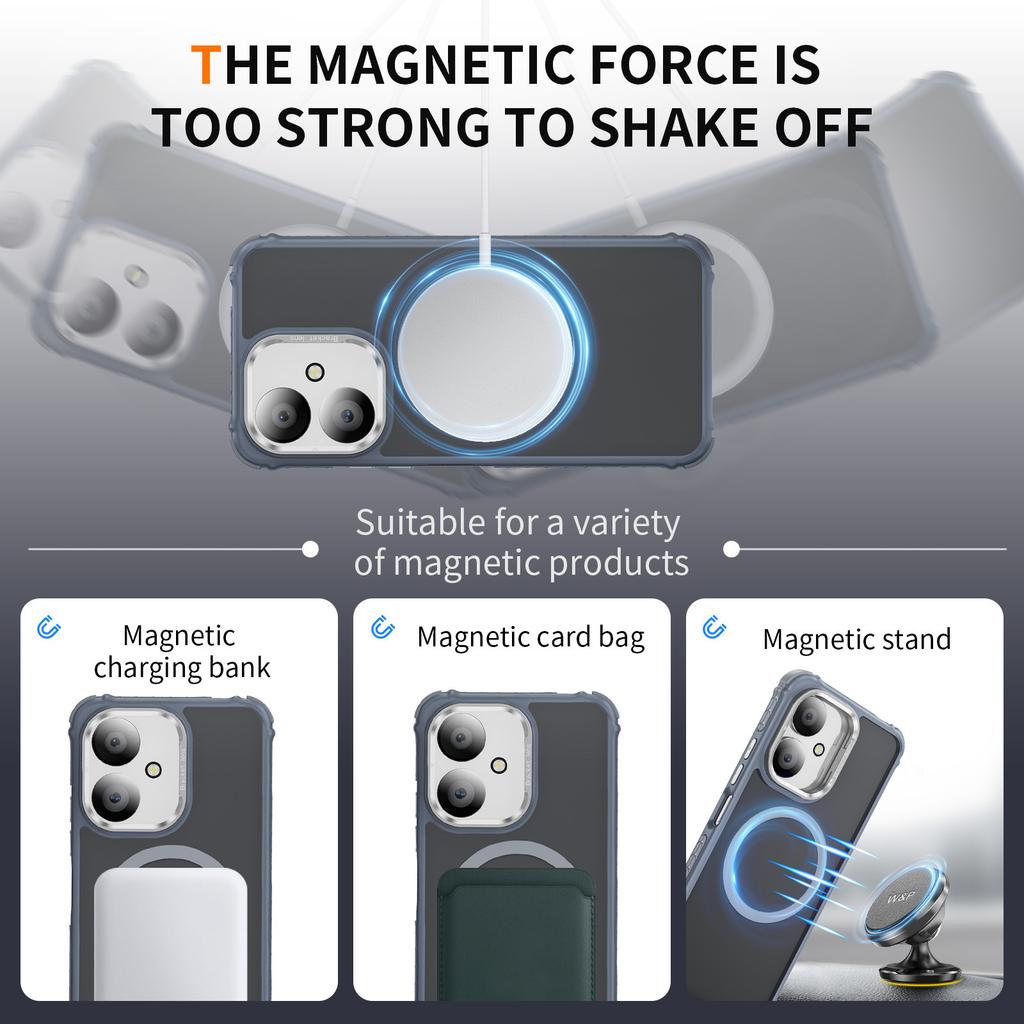 Rainbow No. 1 Skin-sensitive Magnetic Ring Holder Mobile Phone Case for Redmi13C-4G-5G Strong Magnetic and Wireless Charging