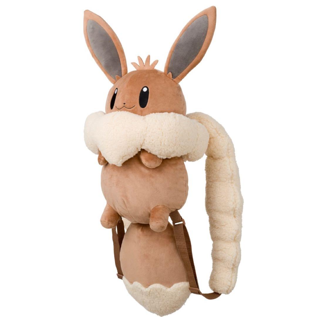 

Рюкзак Pokemon Eevee Trainers Button Fluffy Plush с покемонским центром Limited Japan