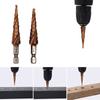 M35 Cobalt Containing Hexagonal Spiral Step Drill Stainless Steel Tapping 3-12/4-12mm Pagoda Drill Cutting Tool Drill Bit Tool
