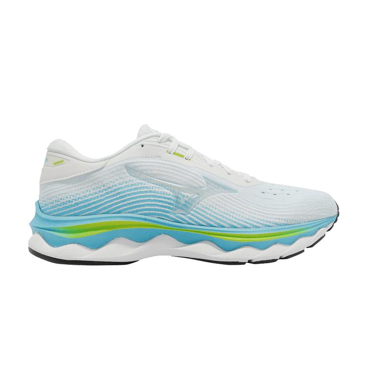 Mizuno Wave Sky 5 White Blue Curacao Women Sneakers J1GD210200