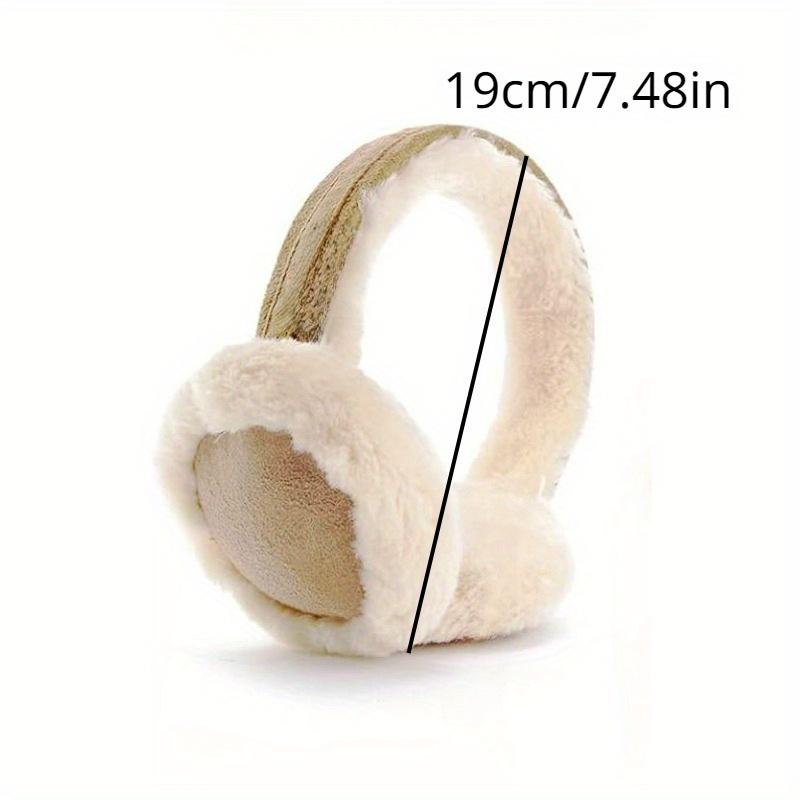 1pc Cozy Faux Fur Ear Muffs, Soft Plush Winter Warmth, Outdoor Cold Weather Ear Protection, Fitted Suede Material, Dry Clean Only, Classic, Earmuffs