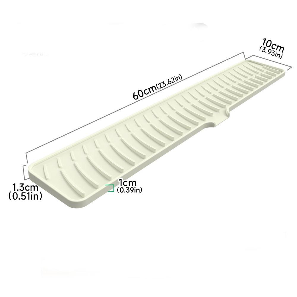

Вологостійкий Силіконовий Килимок для Змішувача Супервбираючий Захисник від Бризок Змішувача Стільниця у Ванній бежевий