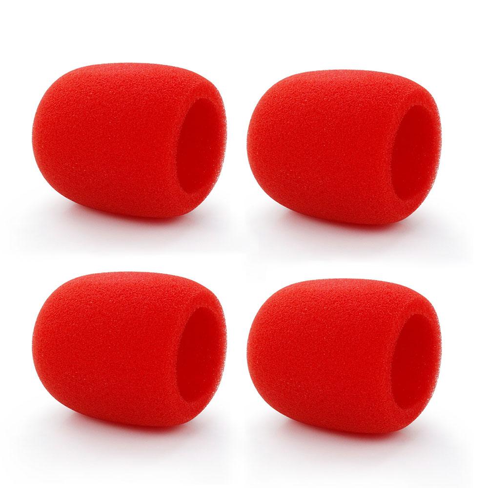 4PCS Microphone Foam Covers, Thick Handheld Stage Microphone Cover Foam Karaoke DJ Microphone Covers Disposable