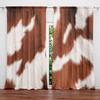 2pcs Cow Print Printed Curtain for Home Decor - Rod Pocket Window Treatment for Bedroom, Office, Kitchen, Living Room, and Study