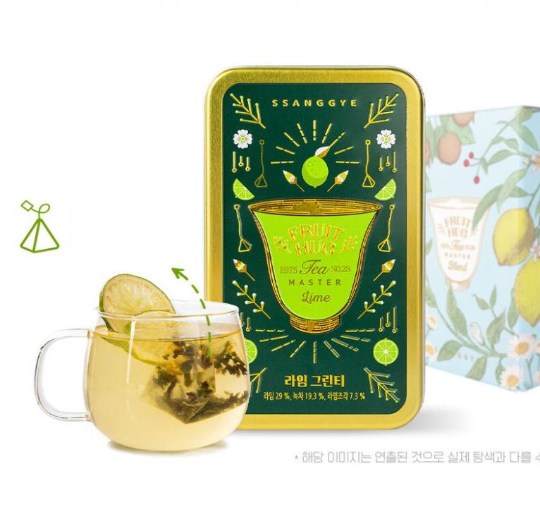 Ssanggye Fruit Hug Lime Green Tea Can 340ml