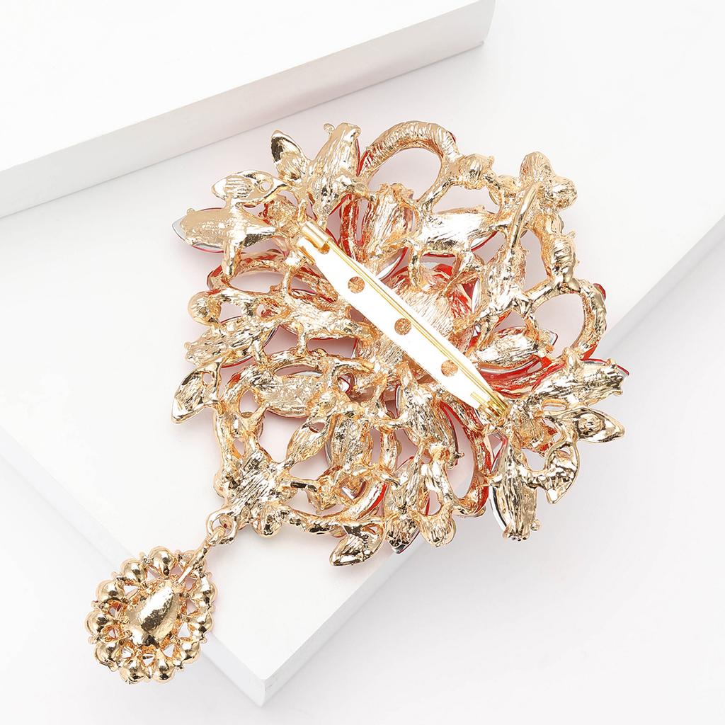 Hänge av kristallglasbrosch för kvinnor unisex strassnålar bankettfest ryggsäck presenter smyckestillbehör