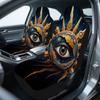 2pcs Mystical Eye Galaxy Watchful Star Pattern Car Seat Covers | Universal Fit For Front Seats, Adds Comfort And Fashion, Perfec