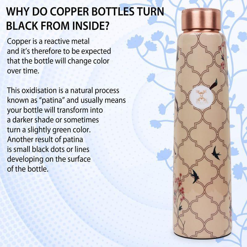 Elevate Your Wellness Journey Pure Copper Water Bottle - Advanced Leak Proof, Joint Less for Gym, School, Office & Gift (900ml)