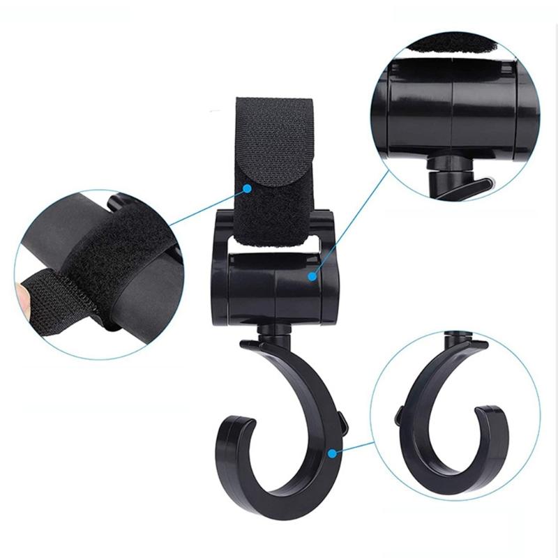 Baby Stroller Organizer Hooks Cartoon Bear Stroller Hooks Adjustable Bag Hanging Hook Sturdy Stroller Accessories