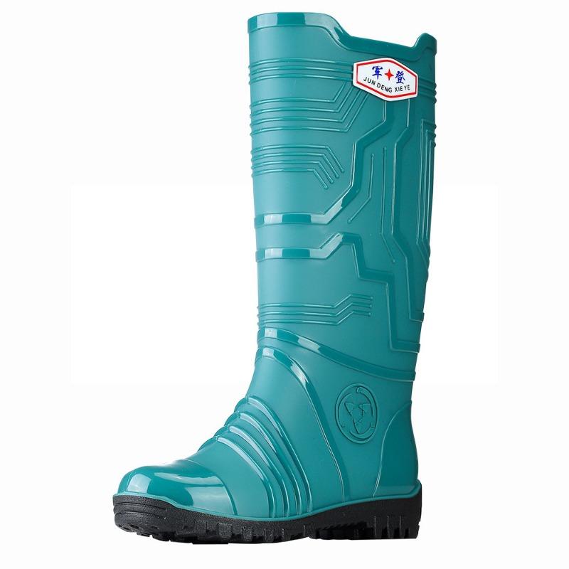 Fashion Trend Men's Tall Rain Boots Waterproof and Non-slip Water Shoes Thickened Beef Tendon Sole Wear-resistant Rain Shoes