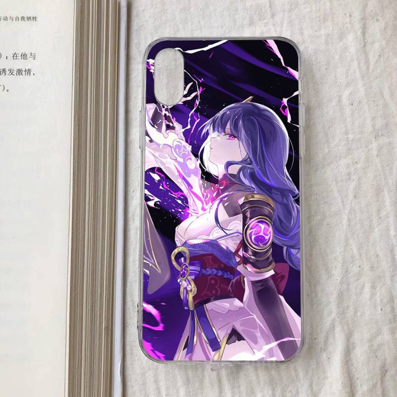 Genshin Impact Raiden Shogun Phone Case for iPhone 11 12 13 Mini Pro Max 8 7 6 6S Plus X 5 S SE 2020 XR XS 10 case