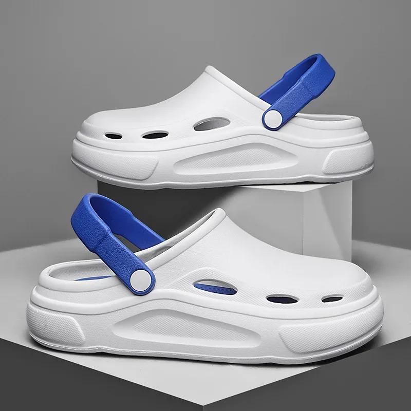 Fashion Summer Men Sandals Slippers Fashion EVA Thick Bottom Shoes Anti Slip Baotou Slippers Outdoor Beach Women Flip flops Garden Shoes