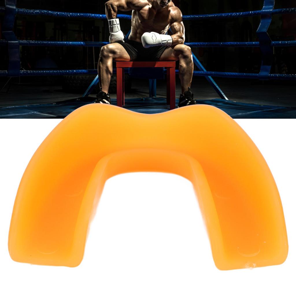EVA Mouth Guard Shock Absorbing Cushions Impact Hold Teeth Sports Mouth Guard Easy Fit Single Sided