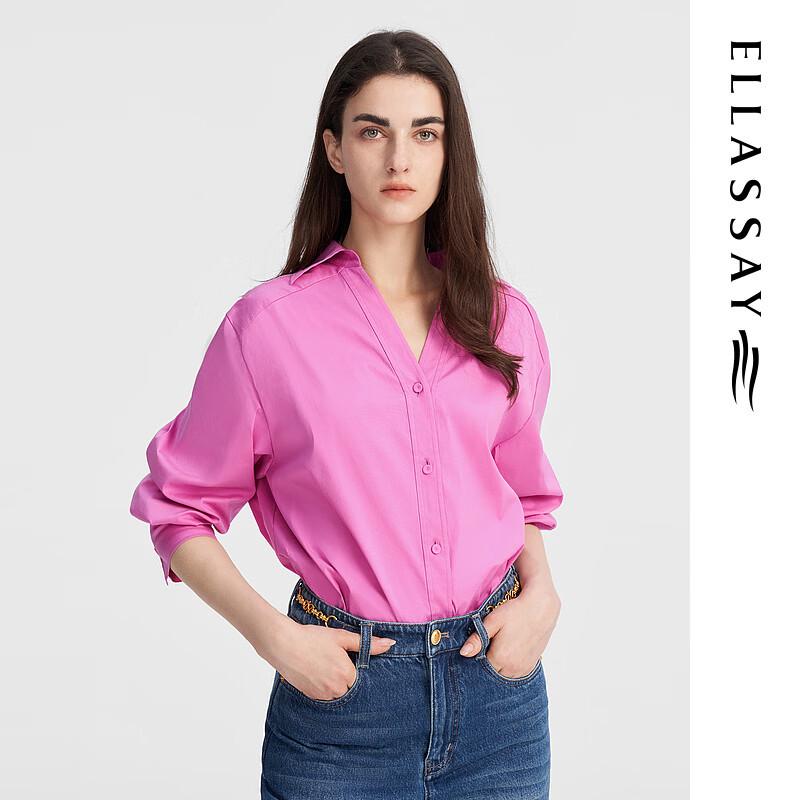 ELLASSAY Women s Soft Stretchy Cotton Shirt M